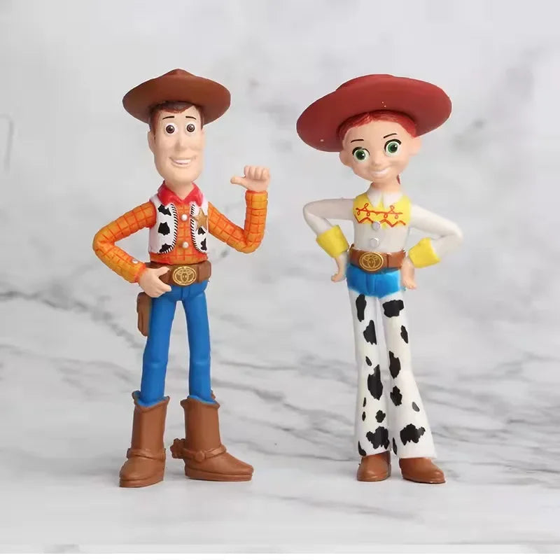 17Pcs/7PcS/Set Toy Story 4 Action Figure Toys Woody Jessie Buzz Lightyear Forky Pig Bear Figura Model Doll Figurine Boys Gifts