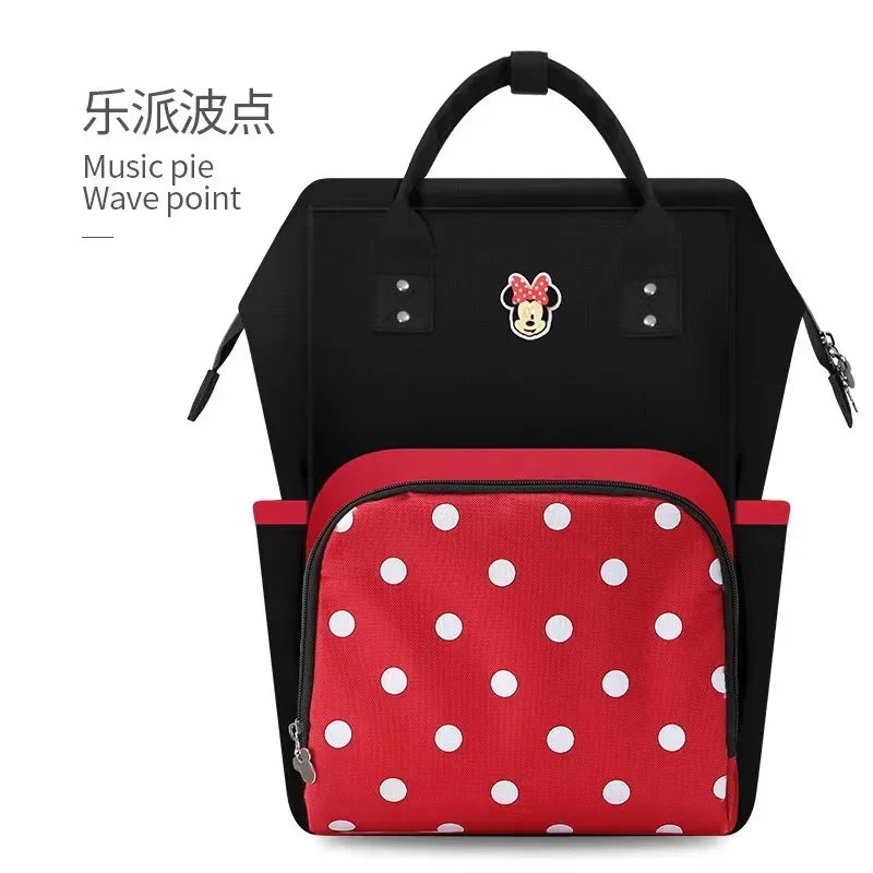 Disney Mickey Original New Diaper Bag Backpack Luxury Brand Baby Diaper Bag Large Capacity Multi-Function Cartoon Baby Bag