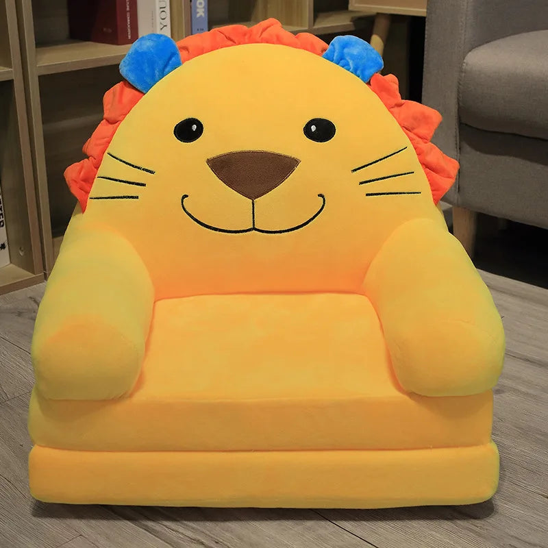 MOMO Children Sofa Cute Cartoon Lazy Folding Small Sofa Bed Girl Princess Baby Toddler Dual-Purpose Small Child Seat