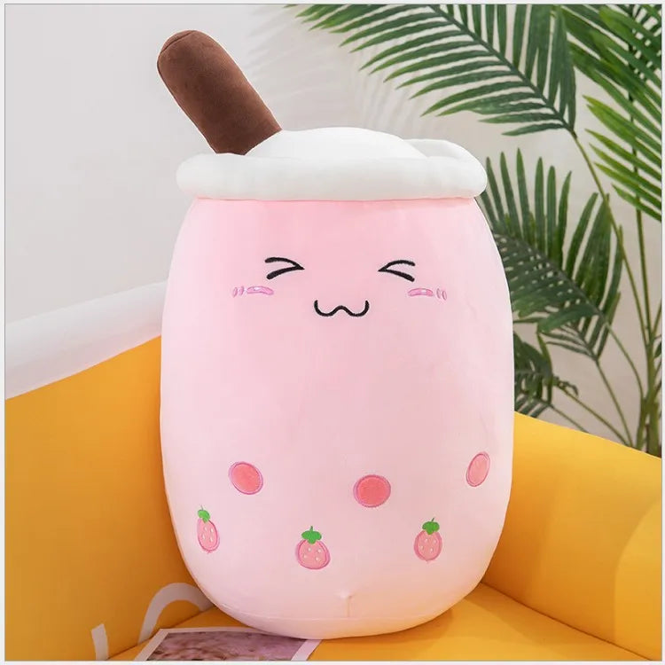 24cm Milk Tea Pillow Kawaii Soft Stuffed Plush Toys Boba Tea Plushie Toy for Kids Toys Birthday Gifts