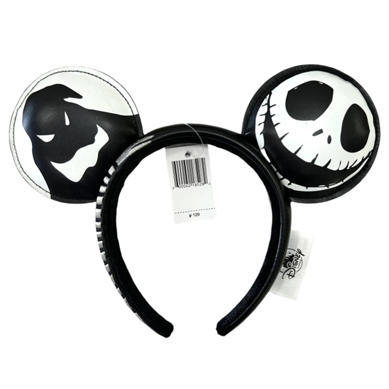 2025 Disney Minnie Ear Headband for Women Disneyland Hairband Mickey Adult/Child Leather Plush Sequin Cosplay Girls Accessories