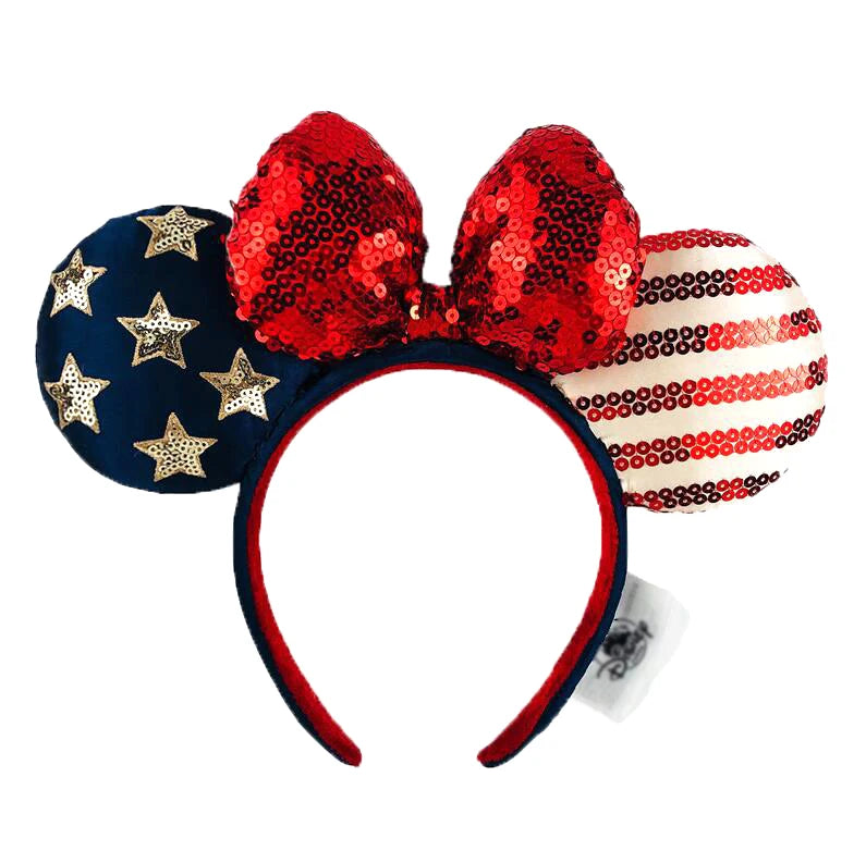 2024 Disney Mickey Ears Headband Firework Headband With Jack Pumpkin King Cosplay Hairband Disneyland Letter Headband Gift