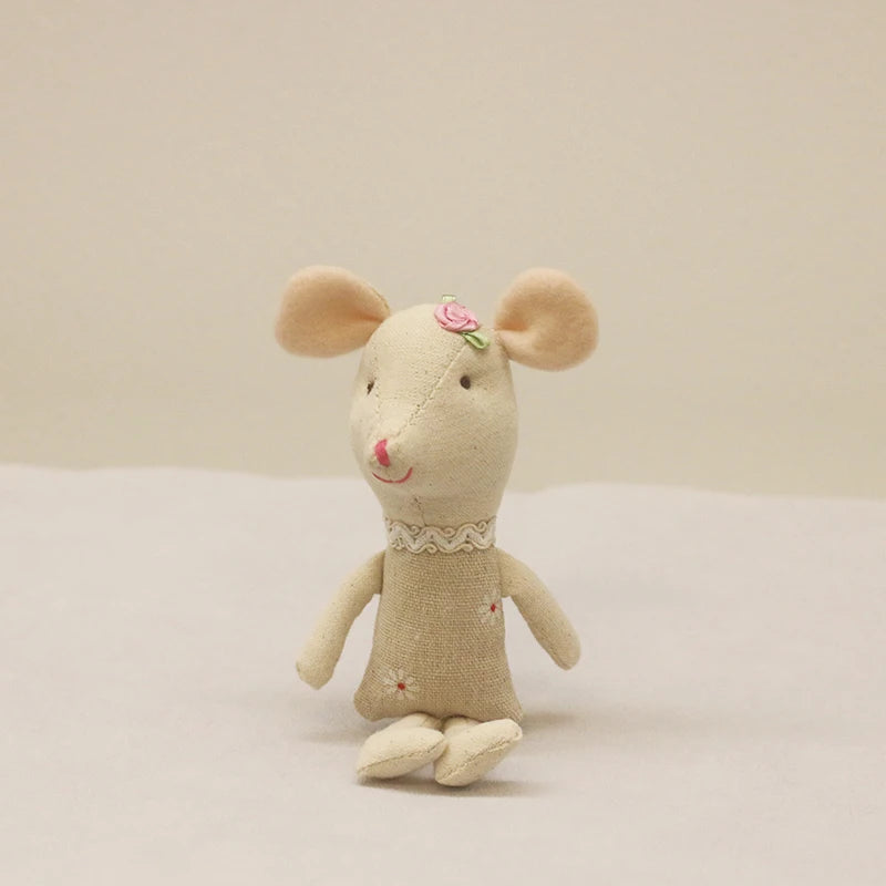 Legmic Toys for Girls Cute Baby Dolls Boy Girl the Mouse Family Mini Plush Doll House Cute Mouse Doll Box Family Toys