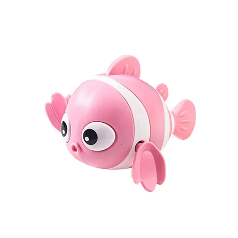 Bath Toys Cute Swimming Clown Fish Bath Toy for Toddlers Floating Wind Up Toys for Boy Girl New Born Baby Bathtub Toddler Toys