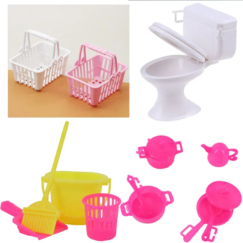 Doll House Accessories and Furniture for Barbie 1/6 Dollhouse Furniture Girls Toys Birthday Gift