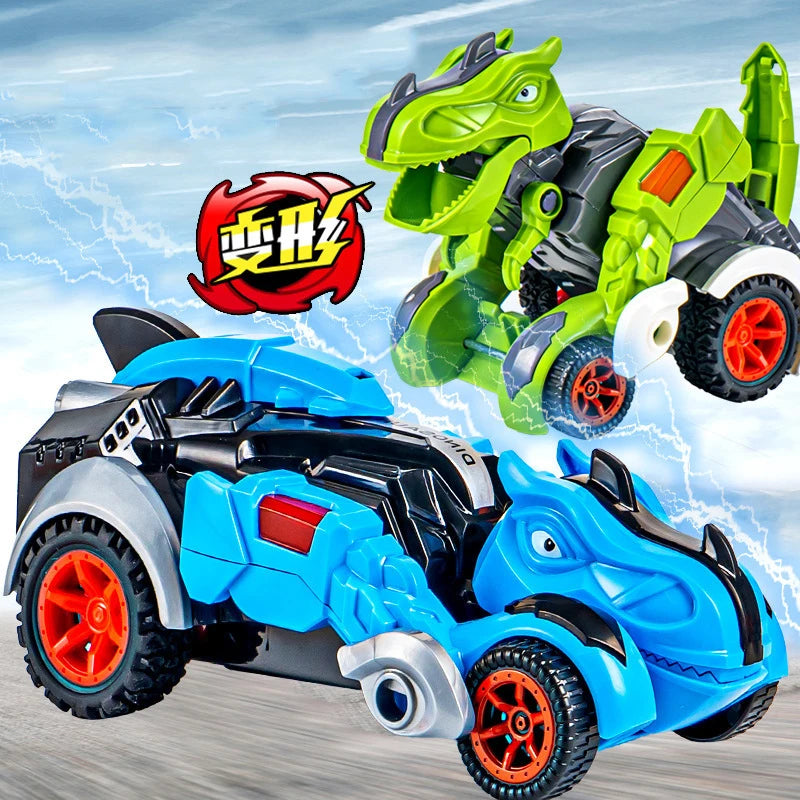 2 in 1 Monster Truck Transformation Car Toy Children Dinosaur Car Toy Transformation Toys for Boy Deformation Figures Robot Toys