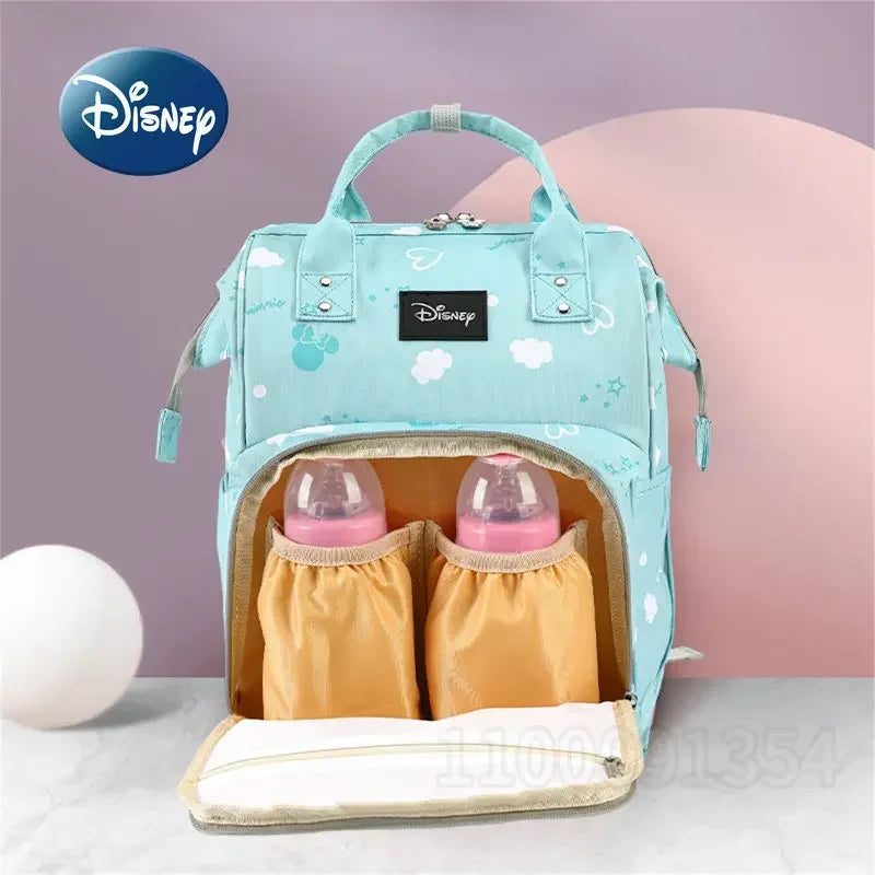 Disney Mickey Original New Diaper Bag Backpack Luxury Brand Baby Diaper Bag Large Capacity Multi-Function Cartoon Baby Bag