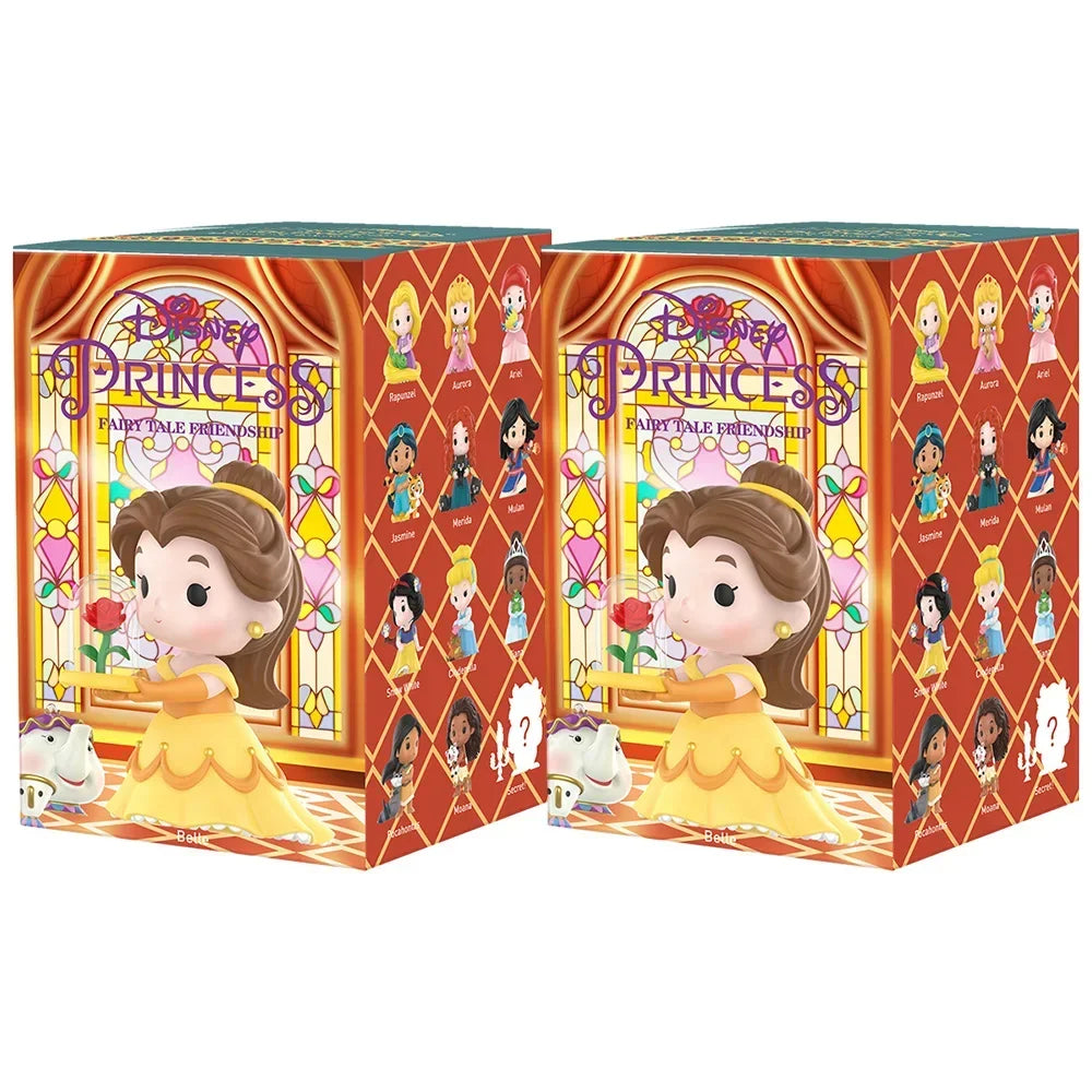 Disney Princess Fairy Tale Friendship Blind Box Anime Surprise Mystery Box Bell Mona Princess Dolls Figure Desktop Ornament Gift