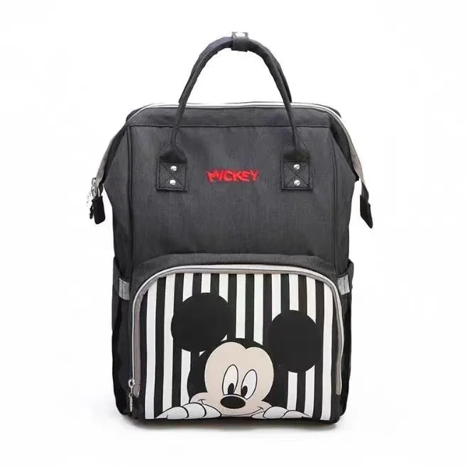 Disney Mickey Original New Diaper Bag Backpack Luxury Brand Baby Diaper Bag Large Capacity Multi-Function Cartoon Baby Bag