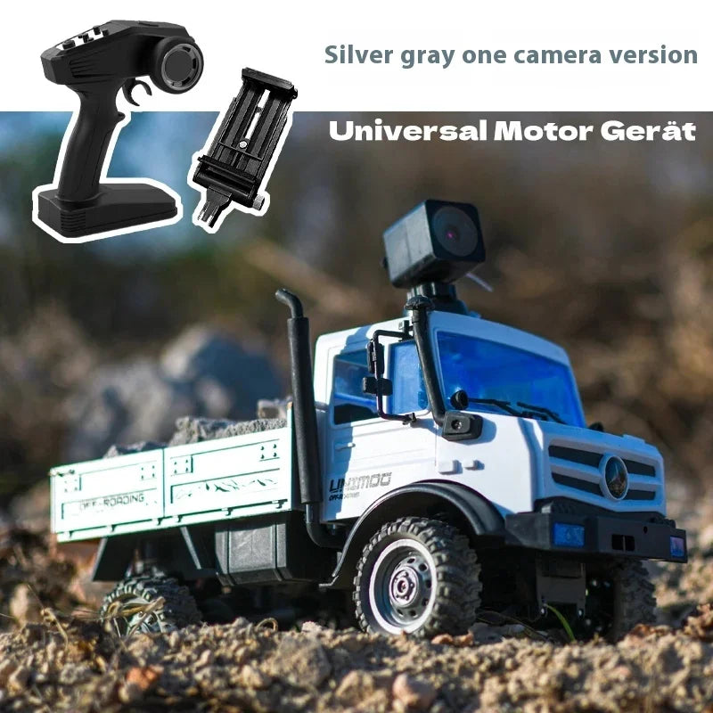 Rc Full Scale 1/16 Remote Control Unimog Simulation Load-Bearing Truck for Children and Boys, Professional Climbing Toy Car Gift