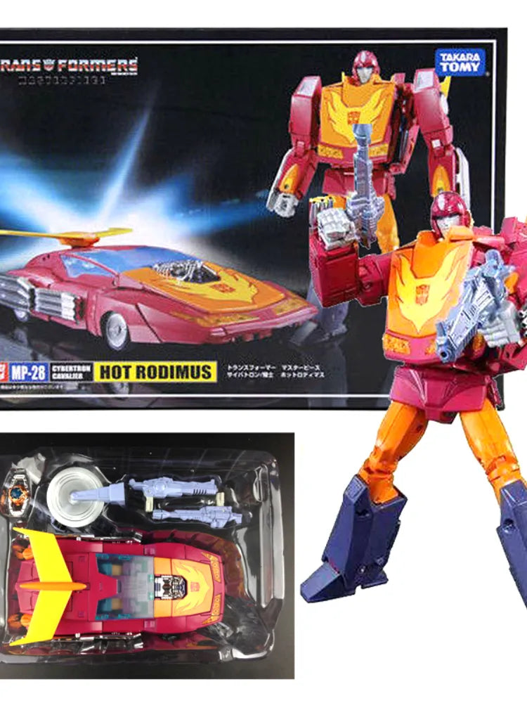 Takara Transformers KO MP-28 MP28 Hot Rod Masterpiece Western Animiation Action Figure Deformation Robot Gift Toys 14Cm