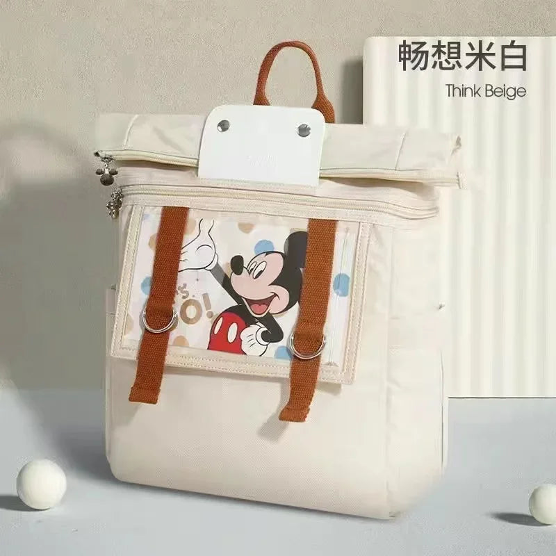 Disney Mickey Original New Diaper Bag Backpack Luxury Brand Baby Diaper Bag Large Capacity Multi-Function Cartoon Baby Bag