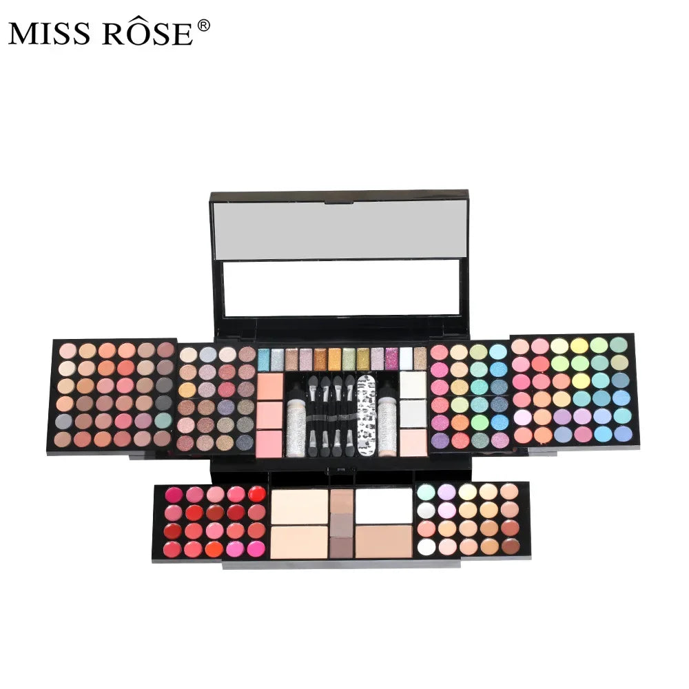 120 Colors Professional Makeup Box Full Kit Set Eyeshadow Palette Lip Gloss Highlighter Brush for Girl Women Gift Set Cosmetics