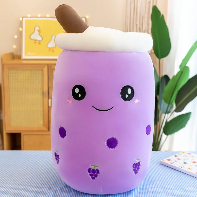 24cm Milk Tea Pillow Kawaii Soft Stuffed Plush Toys Boba Tea Plushie Toy for Kids Toys Birthday Gifts