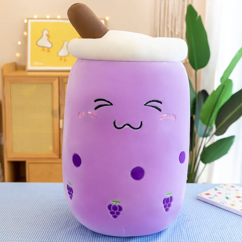 24cm Milk Tea Pillow Kawaii Soft Stuffed Plush Toys Boba Tea Plushie Toy for Kids Toys Birthday Gifts