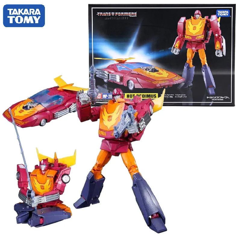 Takara Transformers KO MP-28 MP28 Hot Rod Masterpiece Western Animiation Action Figure Deformation Robot Gift Toys 14Cm