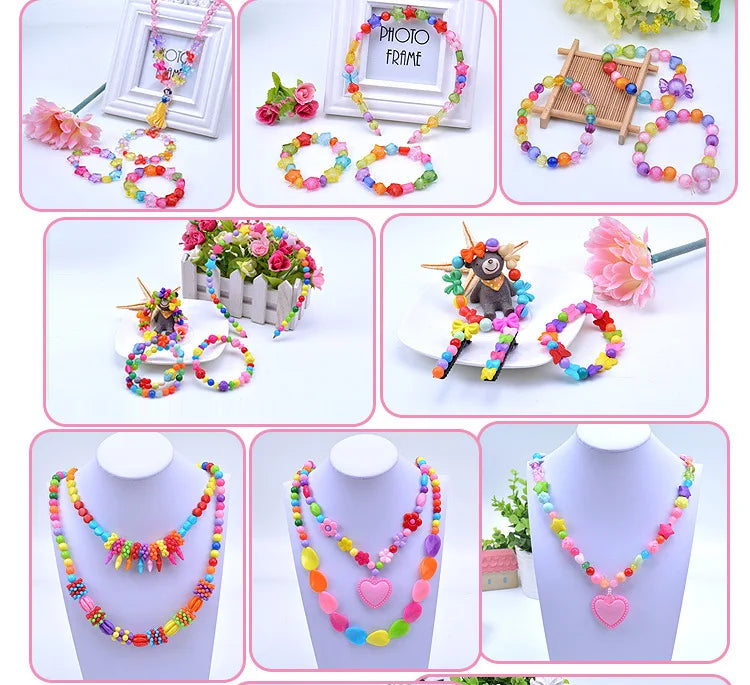 1000Pcs DIY Handmade Beaded Toy With Storage Box Creative Girl Jewelry Bracelet Jewelry Making Toys Educational Children Gift