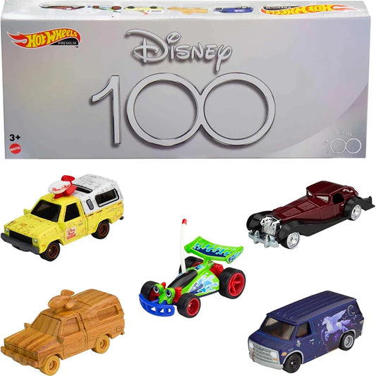 Disney Hot Wheels Cars Bundle Disney 100th Anniversary1:64 Die-Cast Metal Car Set Pizza Planet Truck Rc Alloy Car Children Model