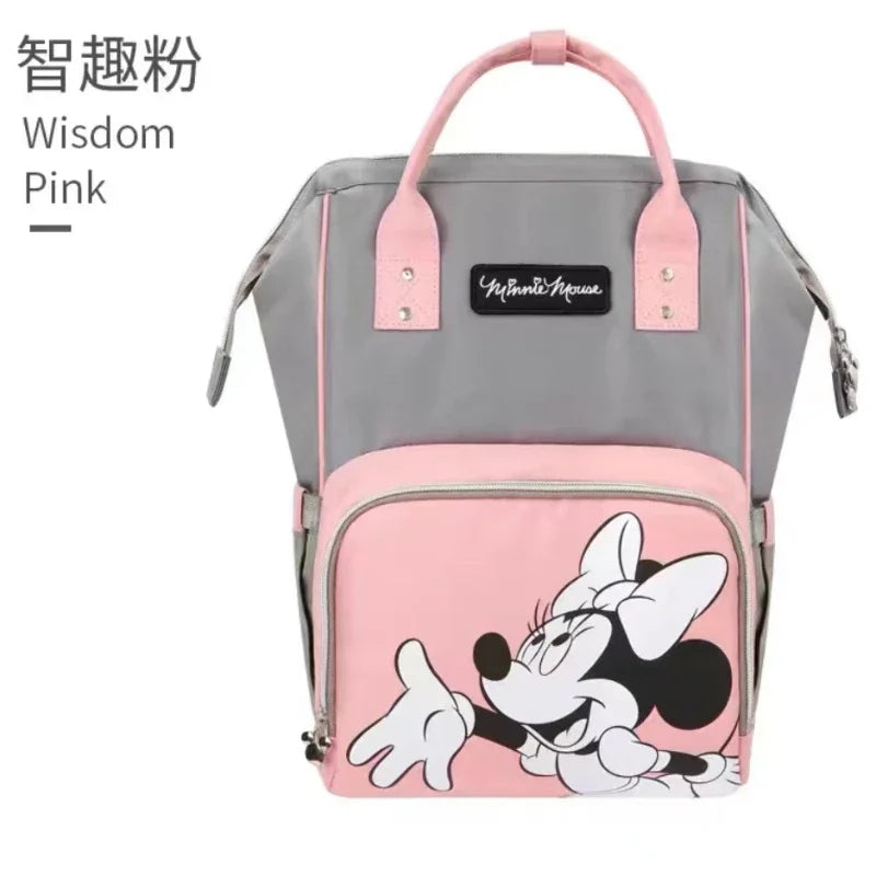 Disney Mickey Original New Diaper Bag Backpack Luxury Brand Baby Diaper Bag Large Capacity Multi-Function Cartoon Baby Bag