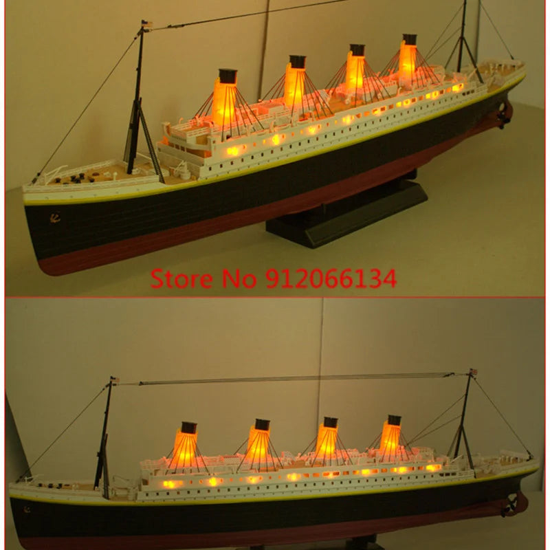 81CM Large Simulation RC Ship Toy 1:325 Sea Grand Cruise Ship Flash Led Lights Waterproof Boat Professional Ship Water Toy Gifts