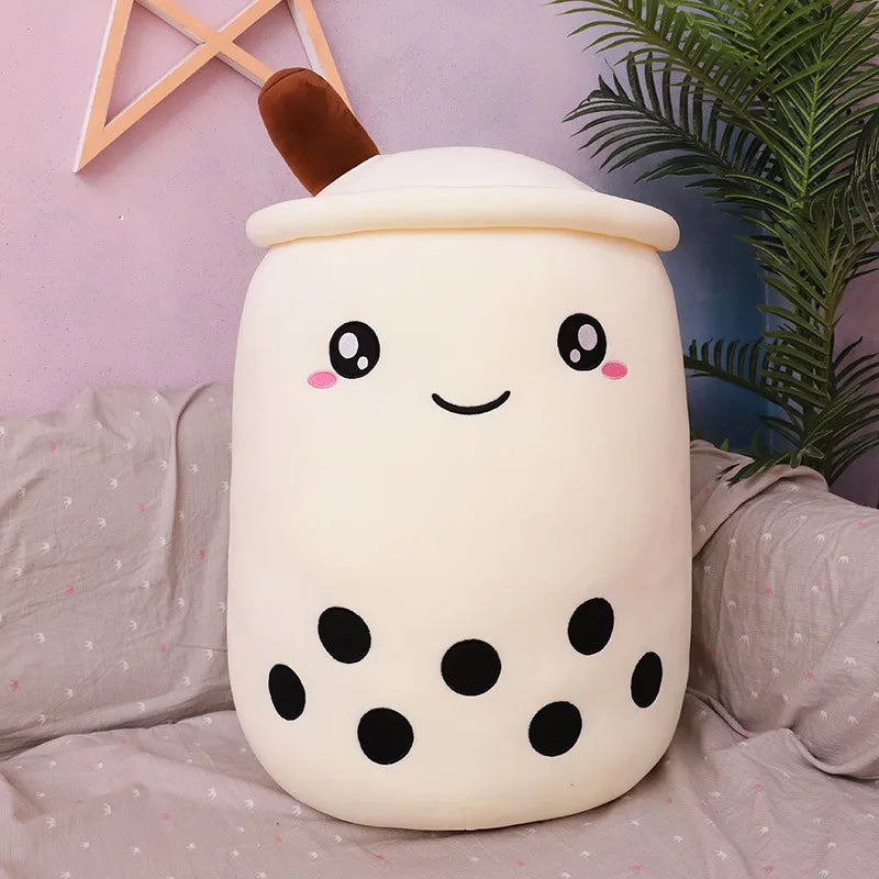 24cm Milk Tea Pillow Kawaii Soft Stuffed Plush Toys Boba Tea Plushie Toy for Kids Toys Birthday Gifts