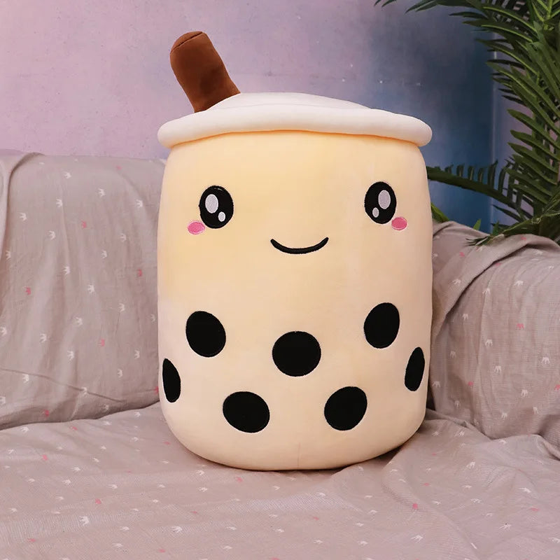 24cm Milk Tea Pillow Kawaii Soft Stuffed Plush Toys Boba Tea Plushie Toy for Kids Toys Birthday Gifts