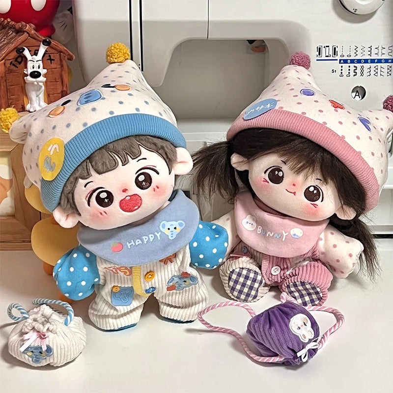 Doll Clothes 10cm 20cm Idol Dolls Accessories Plush Doll's Clothing Sweater Stuffed Toy Dolls Outfit for Korea Kpop EXO Dolls