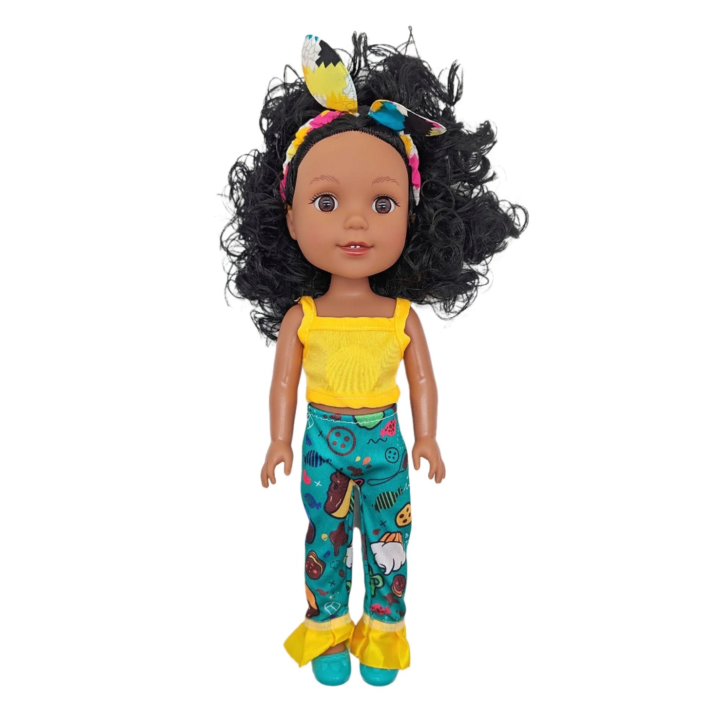 African Girl Princess Dolls Kids Play House Toy Simulation Reborn Dolls Soft Rubber African Dolls Music Dolls Toy Birthday Gifts