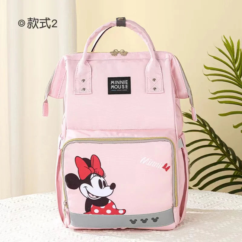 Disney Mickey Original New Diaper Bag Backpack Luxury Brand Baby Diaper Bag Large Capacity Multi-Function Cartoon Baby Bag