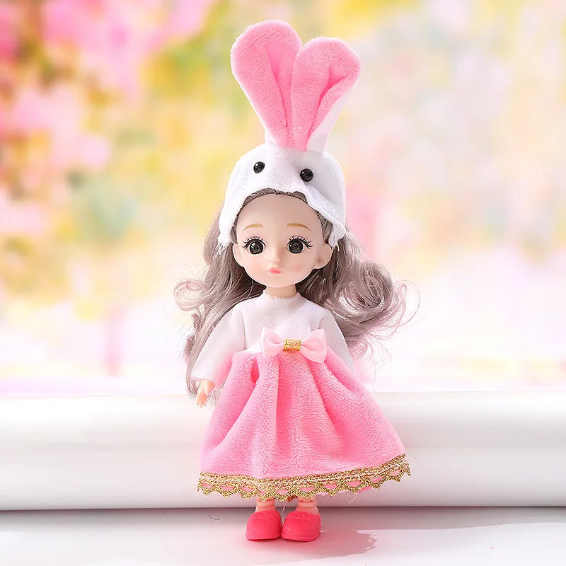 16cm BJD Doll 1/12 With Clothes and Shoes DIY Movable 13 Joints Fashion Cute Princess Figure Girl Gift Child Toys