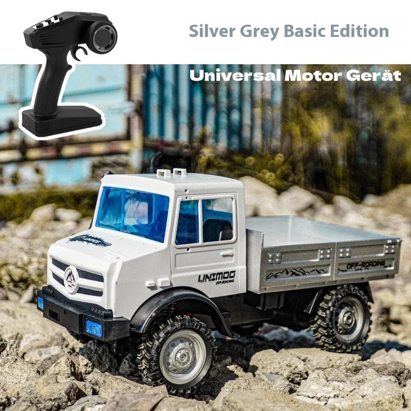 Rc Full Scale 1/16 Remote Control Unimog Simulation Load-Bearing Truck for Children and Boys, Professional Climbing Toy Car Gift