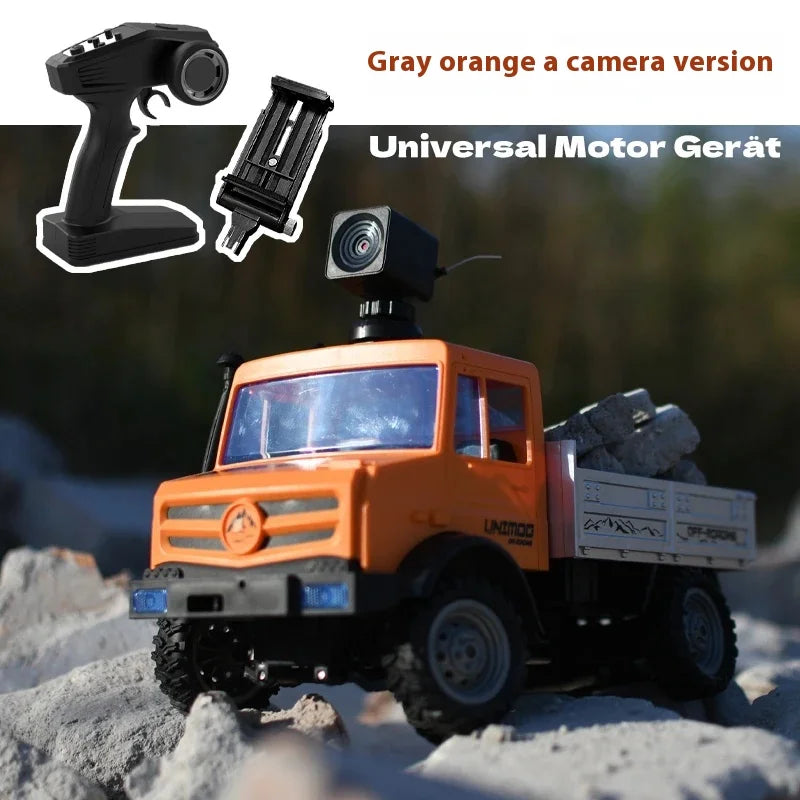 Rc Full Scale 1/16 Remote Control Unimog Simulation Load-Bearing Truck for Children and Boys, Professional Climbing Toy Car Gift