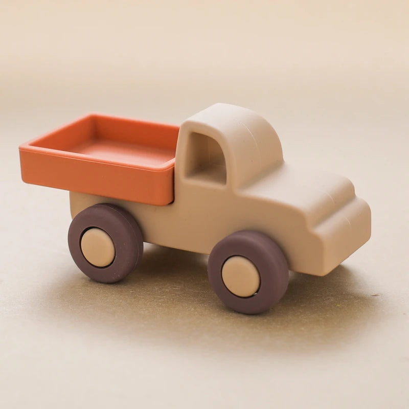 1pc Baby Car Toys Food Grade Silicone Ambulances Truck Montessori Educational Toys Boy Girl Baby 0-12 Months Toy Newborn Gift