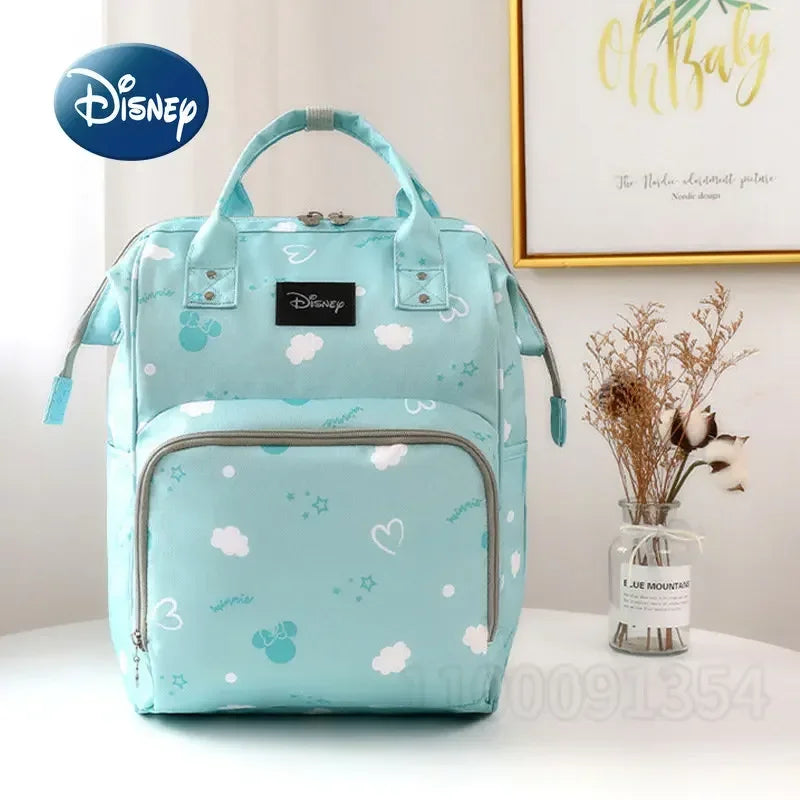 Disney Mickey Original New Diaper Bag Backpack Luxury Brand Baby Diaper Bag Large Capacity Multi-Function Cartoon Baby Bag