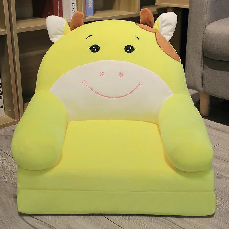 MOMO Children Sofa Cute Cartoon Lazy Folding Small Sofa Bed Girl Princess Baby Toddler Dual-Purpose Small Child Seat