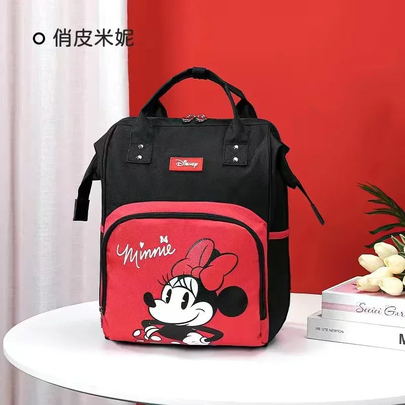 Disney Mickey Original New Diaper Bag Backpack Luxury Brand Baby Diaper Bag Large Capacity Multi-Function Cartoon Baby Bag