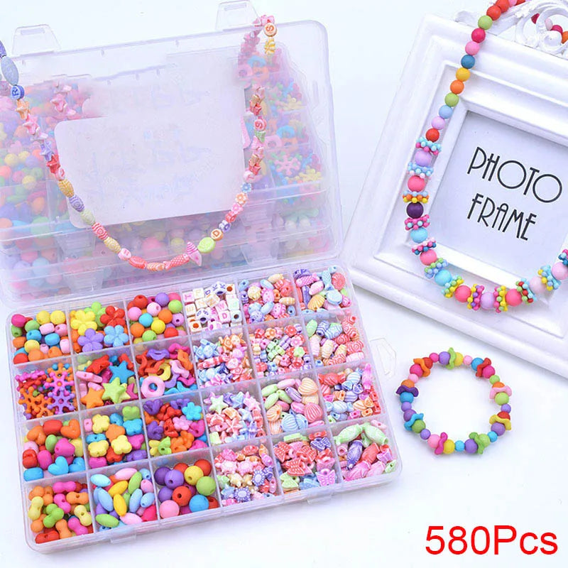 DIY Handmade Beaded Toy With Accessory Set Children Creative 24 Grid Girl Jewelry Making Toys Educational Toys Children Gift