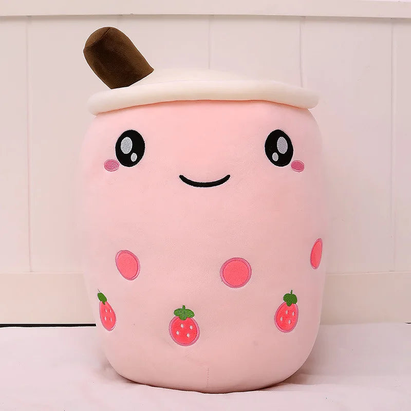 24cm Milk Tea Pillow Kawaii Soft Stuffed Plush Toys Boba Tea Plushie Toy for Kids Toys Birthday Gifts