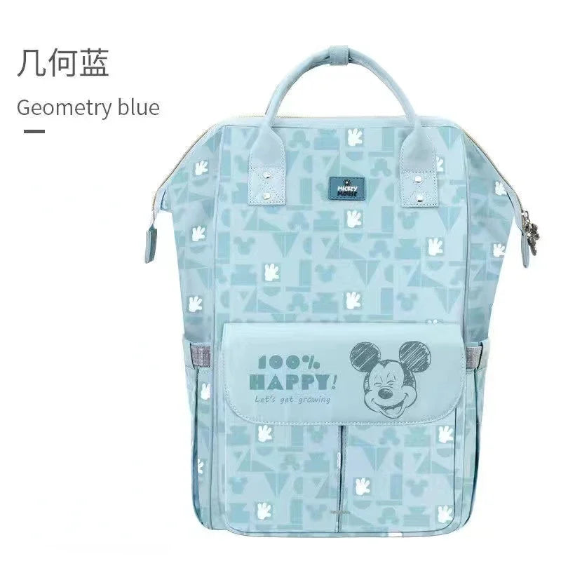 Disney Mickey Original New Diaper Bag Backpack Luxury Brand Baby Diaper Bag Large Capacity Multi-Function Cartoon Baby Bag