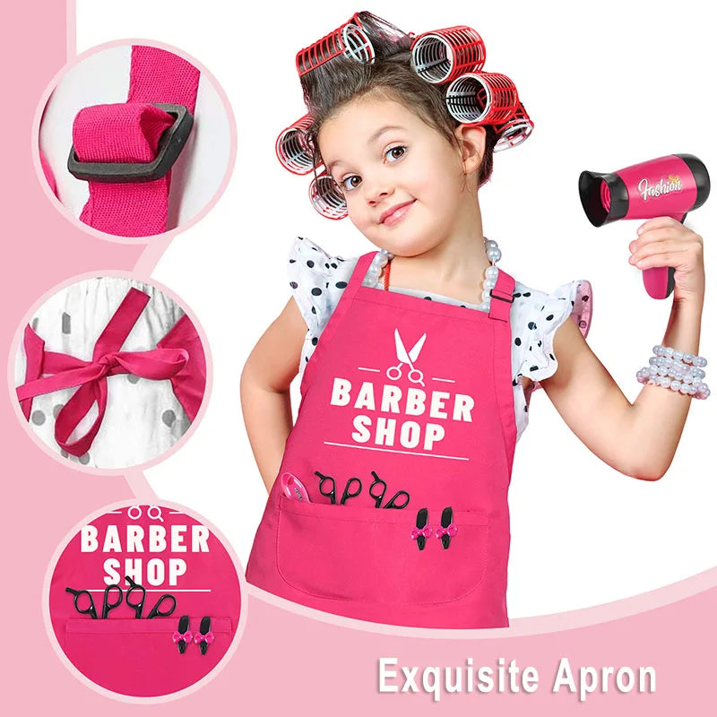 Kids Makeup Set for Girls Gifts Pretend Play Hairdressing Hair Simulation Styling Tools Blow Dryer Beauty Fashion Toys for Girls