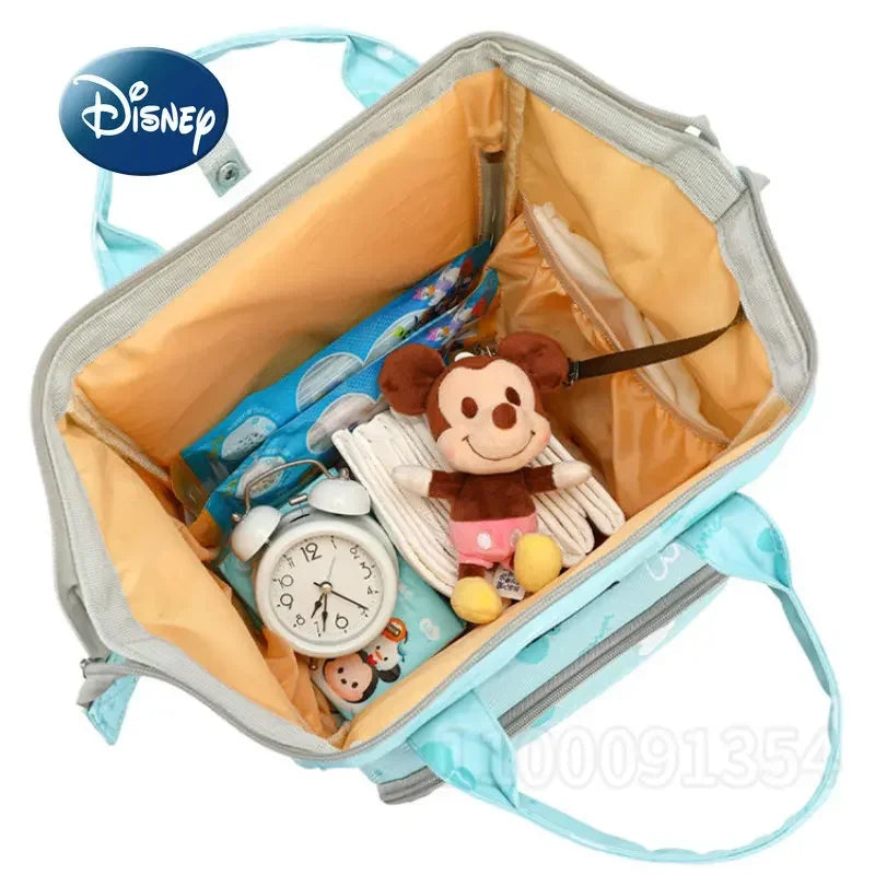 Disney Mickey Original New Diaper Bag Backpack Luxury Brand Baby Diaper Bag Large Capacity Multi-Function Cartoon Baby Bag