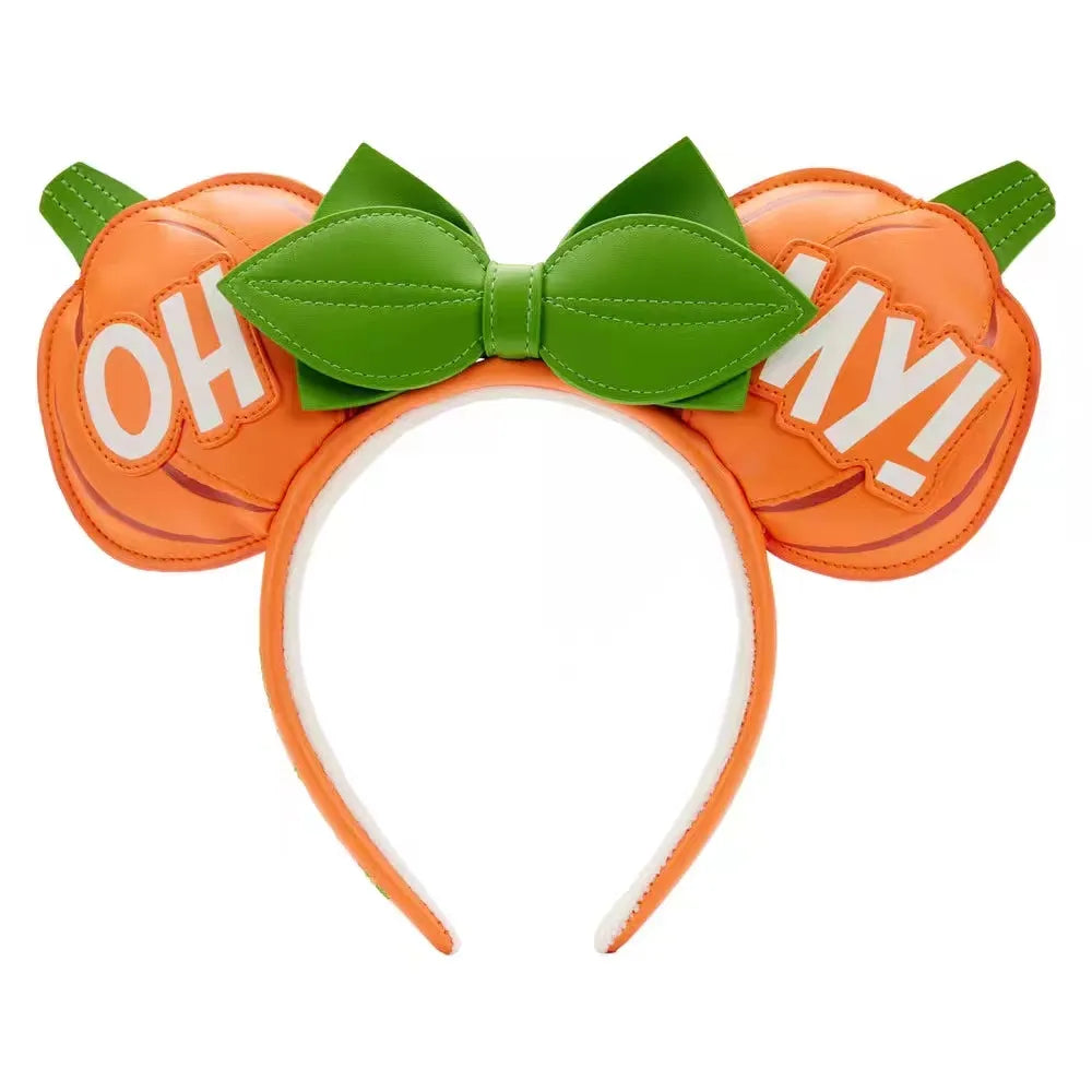 2024 Disney Mickey Ears Headband Firework Headband With Jack Pumpkin King Cosplay Hairband Disneyland Letter Headband Gift