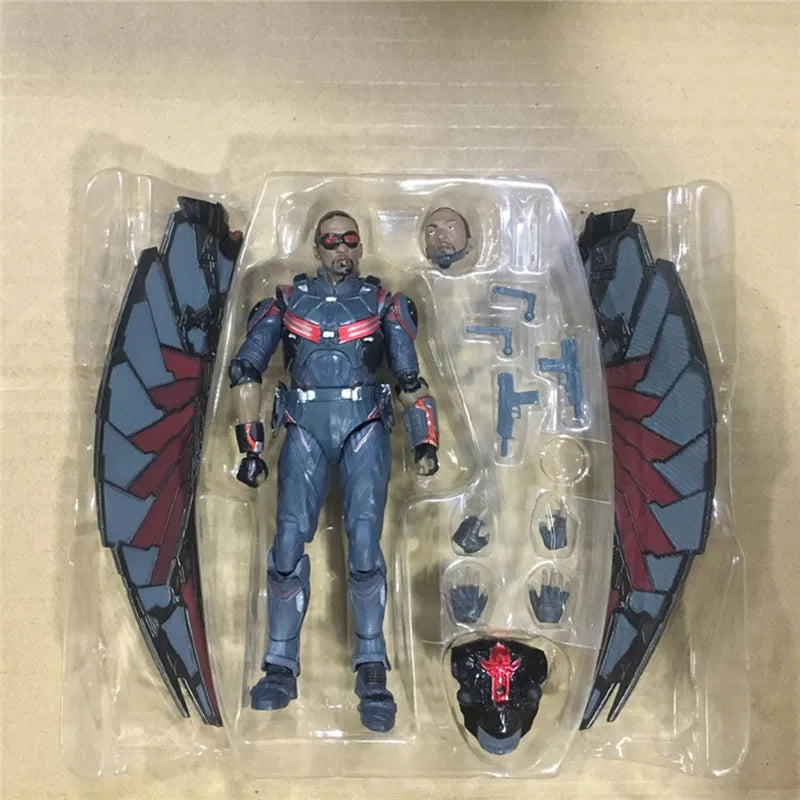 Shf Sam Wilson Falcon Action Figure Toys 15cm High Quality New Captain America Statue Model Collectible Ornament Gifts